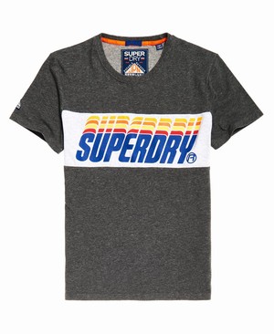 Superdry Triple Drop Pop Panel Férfi Pólók Szürke | PRTSI8940